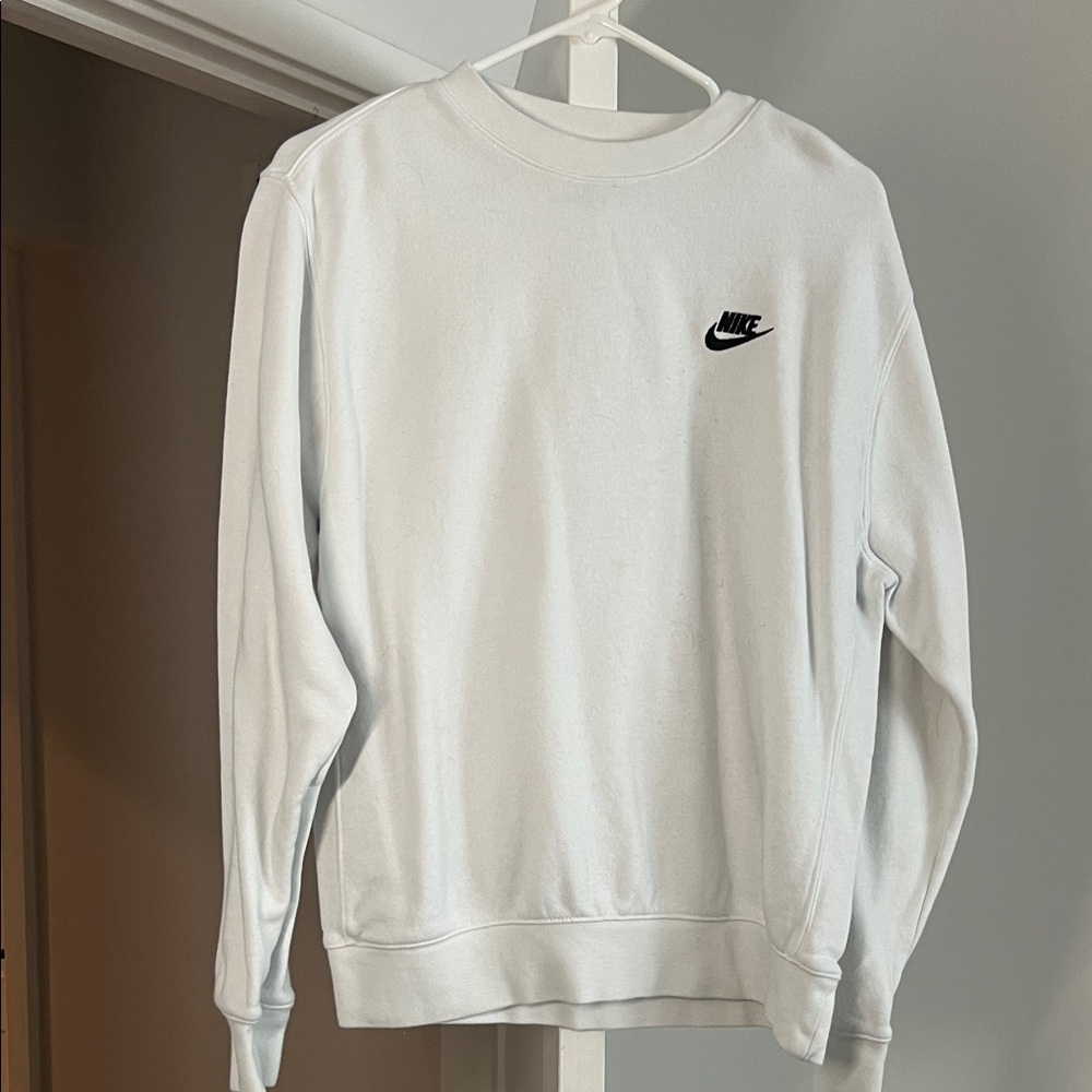 Nike Men's Classic White Crewneck Sweater